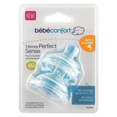 Bebe Confort Силиконови резервни биберони Perfect Sense 2 броя, р-р L - 4м+